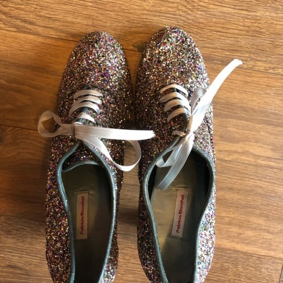 Anthro Patricia Blanchet Glitter Brogue heels - Picture 7 of 8